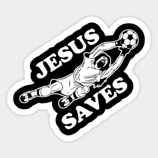 Jesus Saves Soccer Goalie Sticker